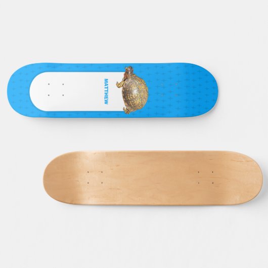Bright Blue met oosterse box Persoonlijk Skateboard (Horizontaal)