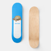 Bright Blue met oosterse box Persoonlijk Skateboard (Voorkant)
