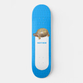 Bright Blue met oosterse box Persoonlijk Skateboard (Voorkant)