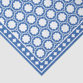 Bright Blue Modern Bone Inlay Decoupage Paper Tissuepapier (Detail)