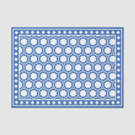Bright Blue Modern Bone Inlay Decoupage Paper Tissuepapier