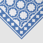 Bright Blue Modern Bone Inlay Decoupage Paper Tissuepapier (Detail)