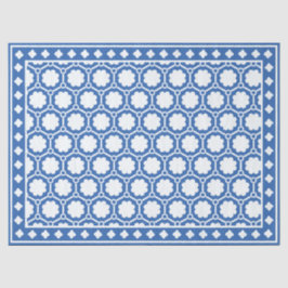 Bright Blue Modern Bone Inlay Decoupage Paper Tissuepapier