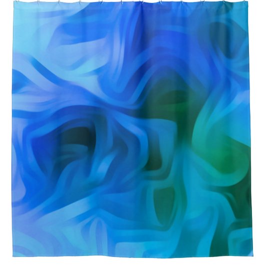 BRIGHT BLUE MODERN TRENDY ABSTRACT DOUCHEGORDIJN (Voorkant)