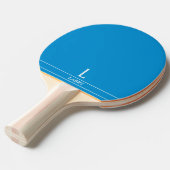 Bright Blue Monogrammed Ping Pong Paddle Tafeltennisbatje (Voorkant Gekanteld)