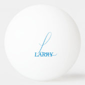 Bright Blue Monogrammed Pingpongbal (Voorkant)