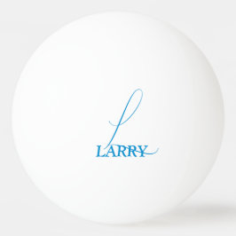 Bright Blue Monogrammed Pingpongbal