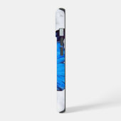 Bright Blue Morpho Butterfly | Aangepaste telefoon iPhone 15 Case (Linkerkant)