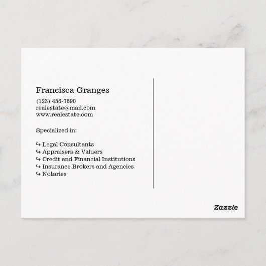 Bright Blue Net verkocht onroerend goed advertenti Briefkaart (Achterkant)