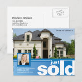 Bright Blue Net verkocht onroerend goed advertenti Briefkaart (Voorkant / Achterkant)