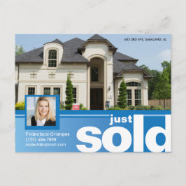 Bright Blue Net verkocht onroerend goed advertenti Briefkaart
