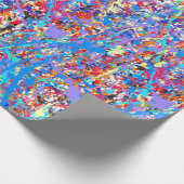 Bright Blue Paint Splatter Abstract Cadeaupapier (Hoek)
