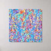 Bright Blue Paint Splatter Abstract Canvas Afdruk (Voorkant)