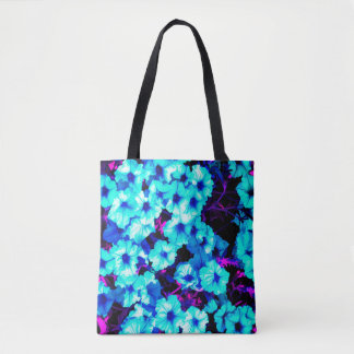 Bright Blue Petunias Tote Bag
