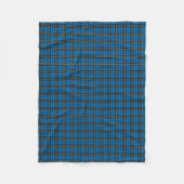 Bright Blue  Plaid Fleece Deken (Voorkant)