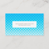 Bright Blue Plaid Visitekaartje (Achterkant)