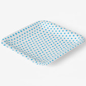 Bright Blue Polka Dots Preppy Multi use Papieren Bordje (Gebogen)
