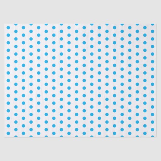 Bright Blue Polka Dots Preppy Multi use Tissuepapier (Voorkant)