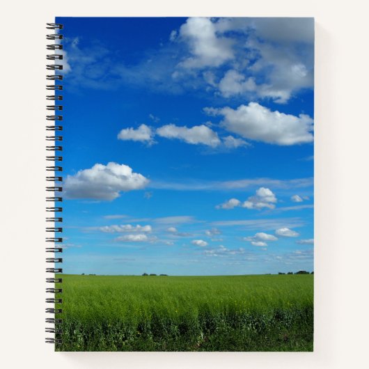 Bright Blue Prairie Sky Photo Spiral Notitieboek (Voorkant)