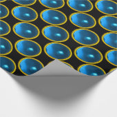 BRIGHT BLUE SAPPHIRE GEM STONES CADEAUPAPIER (Hoek)