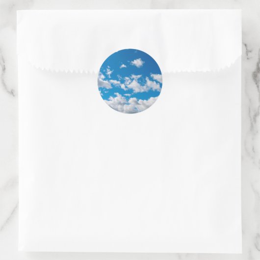 Bright Blue Sky Ronde Sticker (Tas)