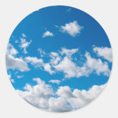 Bright Blue Sky Ronde Sticker (Voorkant)