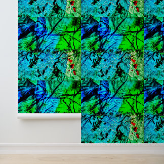 Bright blue texture Wallpaper,Dazzling fresh blue  Behang