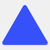 Bright Blue Triangle Sticker (Voorkant)