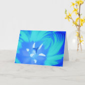 Bright Blue Tulip Wenskaart Kaart (Gele Bloem)