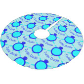 Bright Blue Turtle Dude Tree Rok Kerstboom Rok (Gekanteld)