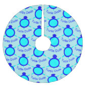 Bright Blue Turtle Dude Tree Rok Kerstboom Rok (Voorkant)