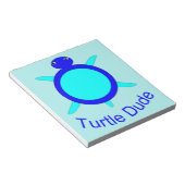 Bright Blue Turtle Guy-laptop Notitieblok (Schuin)