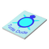 Bright Blue Turtle Guy-laptop Notitieblok (Linkerzijde)