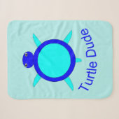 Bright Blue Turtle Guy Sherpa Blanket Deken (Voorkant (horizontaal))