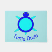 Bright Blue Turtle Man Deurmat (Voorkant)