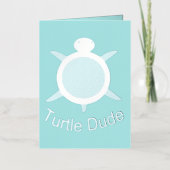 Bright Blue Turtle-toepassing Folie Wenskaart (Voorkant)