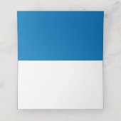Bright Blue White Wedding Table Number Plaatskaartje (Binnenkant ongevouwen)