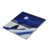 Bright Blue Winter Southwest Desert Kerstmis Tegeltje (Zijkant)