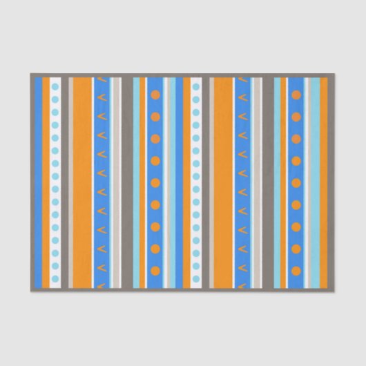 Bright Blue Woodland Tribal geïnspireerd tissuepap Tissuepapier (Voorkant)