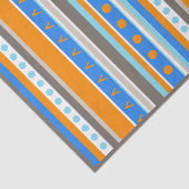 Bright Blue Woodland Tribal geïnspireerd tissuepap Tissuepapier (Detail)