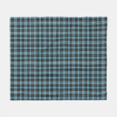 Bright Blue, zwart en wit Clan Clark Tartan Fleece Deken (Voorkant (Horizontaal))
