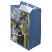 Bright Bluebird Male Medium Cadeauzakje (Voorkant Gekanteld)