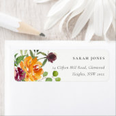 BRIGHT BLUSH YELLOW ORANJE FLORAL BUNCH ADRES ETIKET (Insitu)