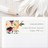 BRIGHT BLUSH YELLOW ORANJE FLORAL BUNCH ADRES ETIKET (Insitu)