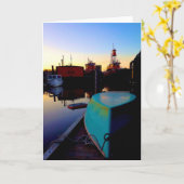 bright boats-wenskaart kaart (Gele Bloem)