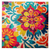 BRIGHT BOHEMIA boho stijl keramische tegel Tegeltje (Voorkant)