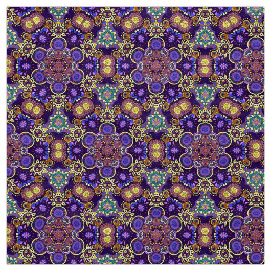 Bright Bohemian Boho Hippy Chic Pattern Stof (Swatch)