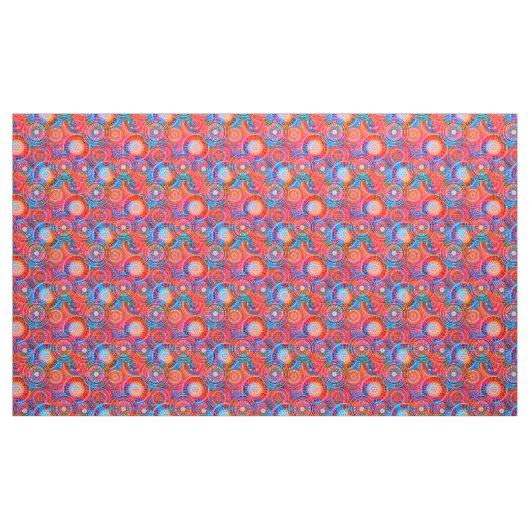 Bright Bohemian Boho Hippy Chic Pattern Stof (Yard (91,4 cm))