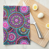 Bright Bohemian Boho Hippy Chic Pattern Theedoek (Quarter Fold)