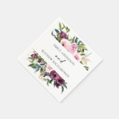 BRIGHT BOHO BLUSH BURGUNDY FLORAL BUNCH WEDING SERVET (Hoek)